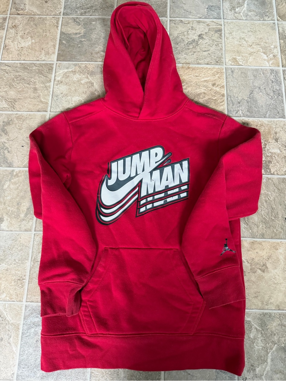 Nike Red Jumpman Hoodie Sweatshirt with White/Black Logo